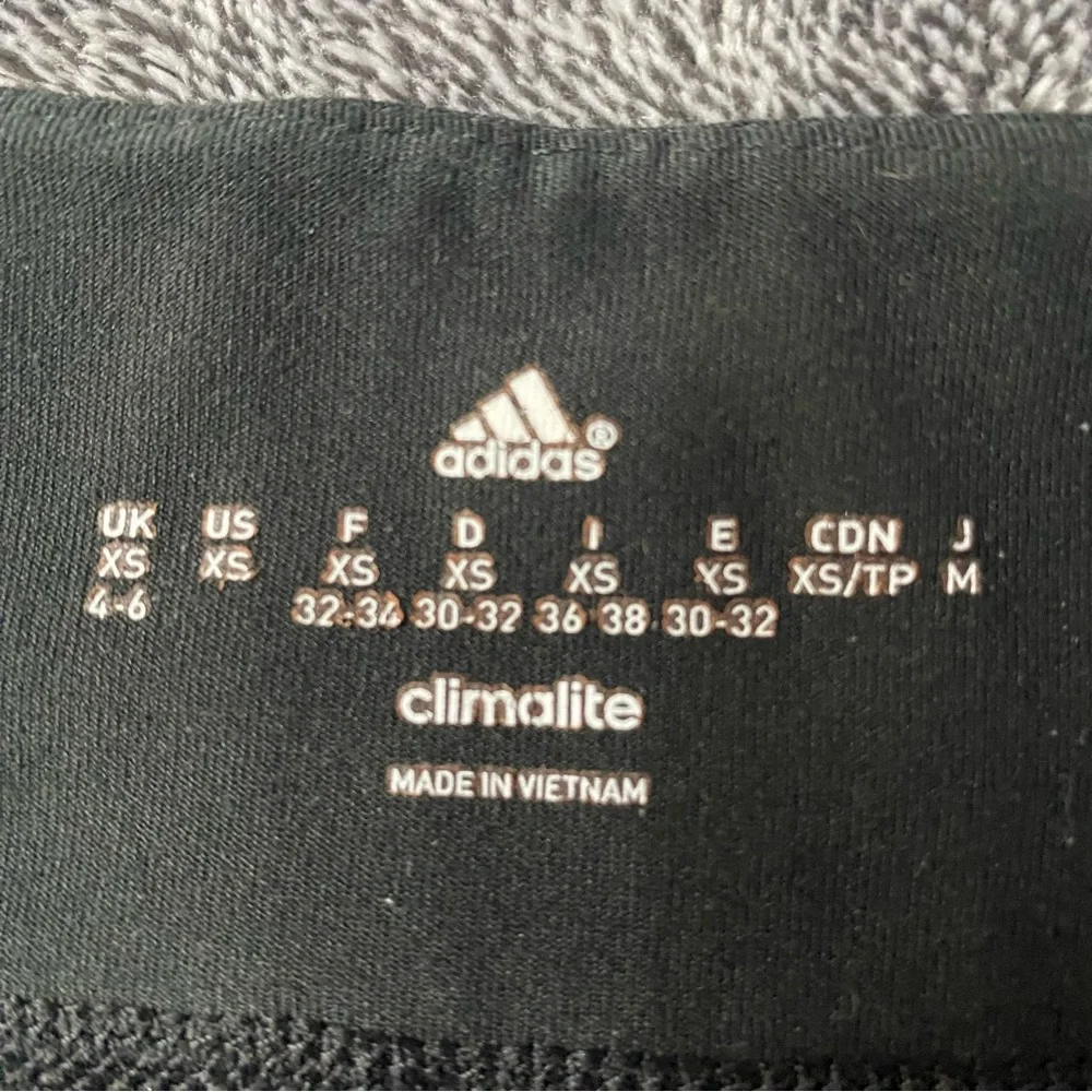 Adidas Black Climalite Leggings Size XS Activewear - Picture 3 of 4